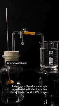 Proof That Air Contains 21% Oxygen | Simple Science Experiment 🔬🔥 #shorts #science