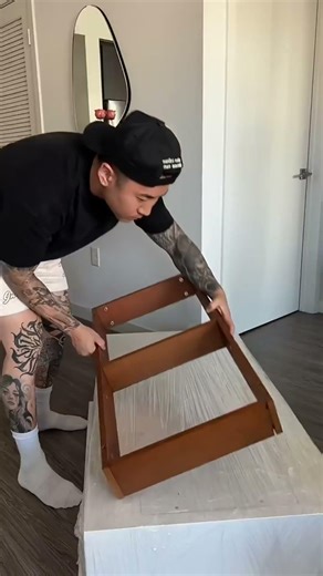 ASMR unbox & assemble: Extendable coffee table with hidden storage for neat living ✨#asmr #coffee