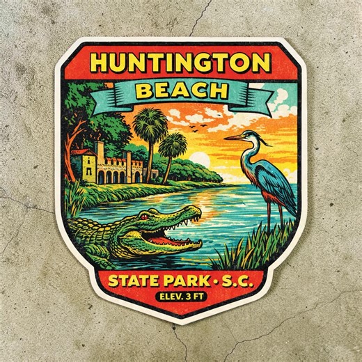 Huntington Beach State Park Sticker – South Carolina Travel Souvenir Vinyl Decal (3.25") - Etsy