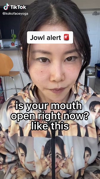 Keep mouth gently shut 🚨 #kokohayashi #kokofaceyoga #faceposture | faceyoga