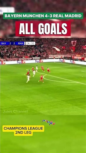 Bayern Munchen 4-3 Real Madrid | UCL 2nd Leg | Agg 6-4 #short #shorts #shortvideo #football