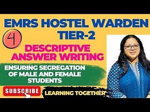 Ensuring Segregation of Male and Female Students | Descriptive Answer Writing | EMRS Tier2 exam ✅
