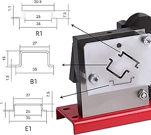 DIN Rail Cutter Tool for Cutting with Guide and measuring ruler, cutting 35mm din rail