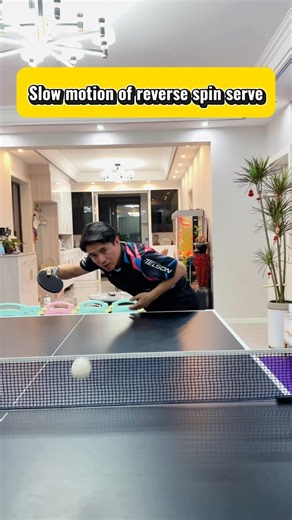 Slow motion footage of the backspin serve. #tabletennis #pingpongtips #instructions