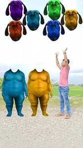 Two fatty dog head matching game funny vfx magic 😂✨ | Vfx Gyaan