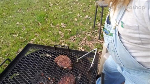 Cooking Steaks. #brucemitchell #swamppeople #ThrowbackThursday #serpentinvasion. Lang Smoker Cookers | Bruce Mitchell