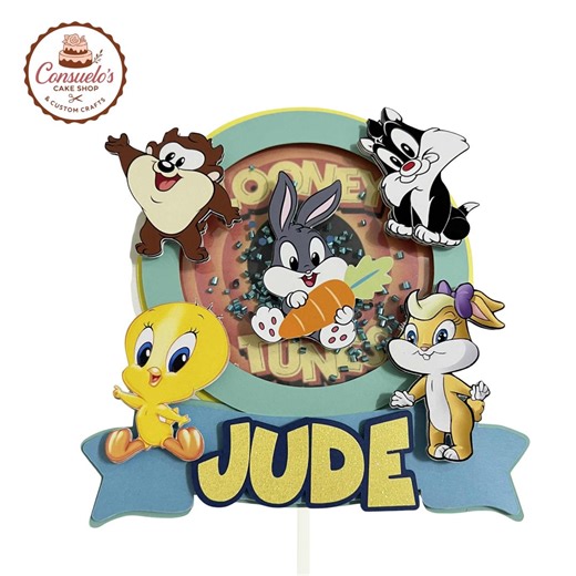 Looney Tunes Cake Topper, Cartoon Birthday Decoration, Baby Looney Tunes Cake Topper, Looney Tunes Birthday, Baby Shower Party - Etsy