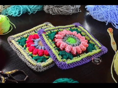Rosette in a relief frame (Techniques and crochet)