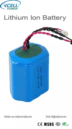 Vcell 7.4v 17.5ah li ion battery, compact power, long runtime #lithiumbattery #batterymanufacturer