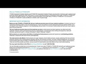 Important Safety Information for TYVASO (PAH)