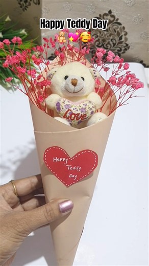 Teddy Day bouquet ideas 🧸, teddy day gift idea, Happy Teddy Day, teddy day cute gift idea #diy #art