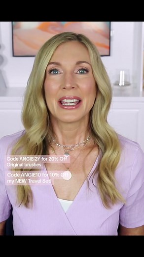 She's finally here! My NEW Travel Brush Set launches today! 💥 Use my code ANGIE10 for 10% Off AND to celebrate 2 years since the launch of my original brush set, my original brushes are 20% Off with code ANGIE-2Y 💝 Thanks for all the love you've shown my brushes over the last 2 years & I hope you love the travel set as much as I do! @BK Beauty Brushes #travelbrushset