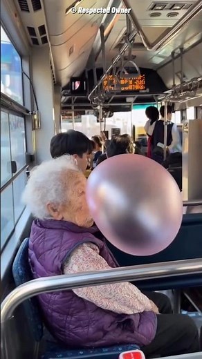 Grandma Blew the Biggest Bubble Ever 😲