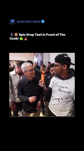 Musicyrics News on Instagram: "📱😂 Epic Drop Test in Front of Tim Cook! 🍏🚨 A bold moment caught on camera — someone actually did a drop test right in front of Apple CEO Tim Cook! 🤯👀 Talk about confidence (or chaos)! Would you dare? 😅 Read Full Article Link in Bio @musicyricsnews #Apple #TimCook #iPhoneDropTest #TechFail #ViralMoment #TechNews #Innovation #GadgetLife #MusicyricsNews"