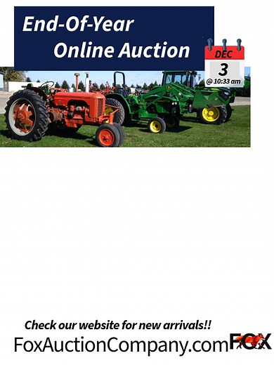 6.4K views | Lots of items on this auction. Check out the tractors! | Fox Auction Company | Facebook