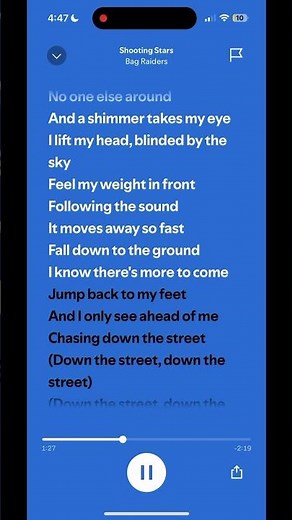 SHOOTING STARS- bag raiders LYRICS// bestlyricover