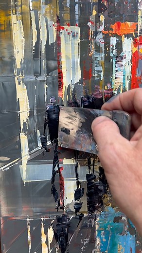 24K views · 923 reactions | Adding figures on this London piece. #art #painting #artist #paintings #london #fyp | Paul Kenton | Facebook