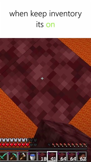 Pov : keep inventory its off / on #minecraft