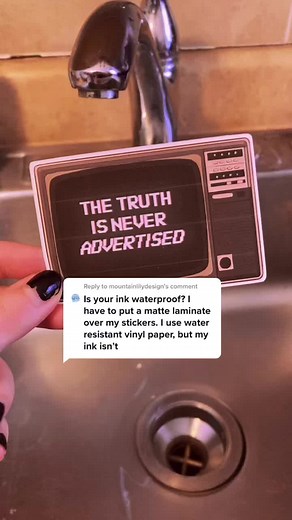 Reply to @mountainlilydesign @thecoldestwater #coldest #artist #stickermaking #smallbusiness