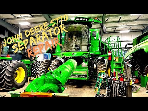 Major separator damage! (Part 2) New rotor gets installed in the John Deere S770!