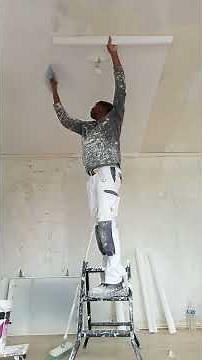 Pose de la toile de verre au plafond ( Seul)