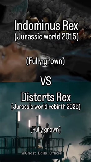 Indominus Rex Vs Distortus Rex #indominusrex #distortusrex #jurassicworld #jurrasicworldrebirth #fyp