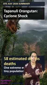 Down To Earth July 2026: Tapanuli Orangutan & Cyclone Shock for UPSC Prelims 🌍 #Environment #UPSC