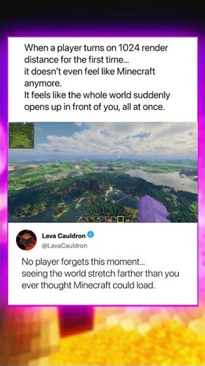 Unlocking the Ultimate Minecraft Experience: 1024 Render Distance!