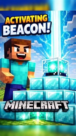 ACTIVATING BEACON IN MINECRAFT 💯#minecraft #viralshorts #gaming