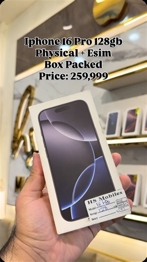 1.7K views | 16 Pro 128gb Black Titanium Box Packed Physical + Esim...