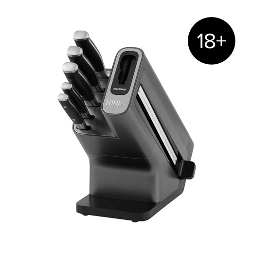 Ninja Foodi StaySharp 5-Piece Knife Set, Block & Sharpener | K32005UK
