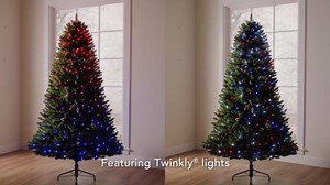 Treetopia Heritage Balsam Spruce - Artificial Indoor Christmas Tree, Hinged Branches, Holiday Decor, Twinkly, 7ft