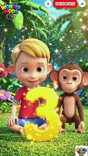 Learn Numbers 1 to 3! 🐒👦🏼 Counting Song for Kids!