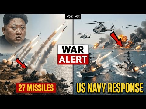 2:31 PM -North Korea Fired 81 Artillery Rockets At 2 US Warships -39 Minutes Later 27 Launchers Gone