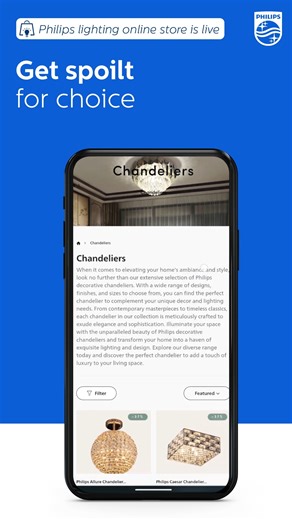 59K views · 59 reactions | Illuminate your world with ease! Explore a spectrum of Philips lighting products at our online store - Your one-stop shop for brilliance. Shop Now- in.shop.lighting.philips.com #Philips #PhilipsLighting #PhilipsDecoRange #Lights #Chandelier #InteriorDesign #HomeDecor | Philips lighting | Facebook