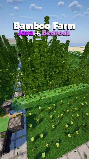 Minecraft Tutorial- Automatic bamboo Farm #minecraft #minecraftbuilding #minecrafttutorial #minecraftbedrock #minecraftjava