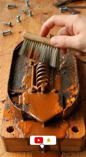 How to remove rust from metal object #rust #cleaning #metal