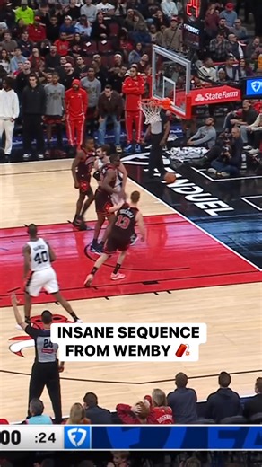 4M views · 70K reactions | Victor Wembanyama nails the triple to tie the game! Gets on defense then hits another deep 3 to take the lead!  SAS-CHI • LIVE on NBA League Pass ➡️ https://www.nba.com/how-to-watch-game-redirect/0022500202?partnerRef=NBA&platform=Facebook&surface=Post | NBA | Facebook