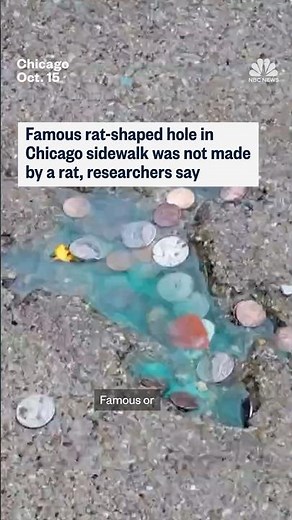 Famous rat-shaped hole in Chicago sidewalk was not made by a rat, researchers say