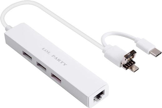 Amazon.com: USB HUB Android 乙太網路轉接器,適用於筆記型電腦/Google Chrome/Samsung 平板電腦、USB-A/Micro USB-B/USB-C OTG : 電子