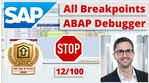 All ABAP Debugger Breakpoints (Display, Change, Delete) | ABAP Tip #12 | Andreas Geiger