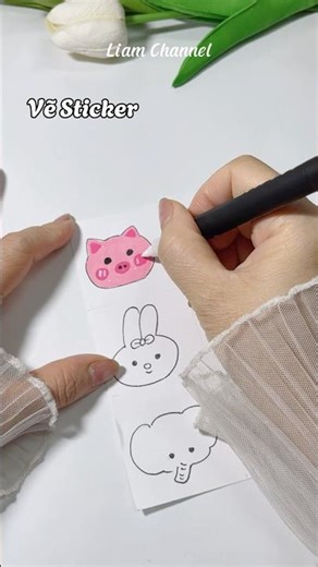 Vẽ Sticker P1/ DIY Sticker cute/ Liam Channel