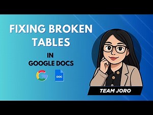 How to Fix Broken Tables in Google Docs | Step-by-Step Guide