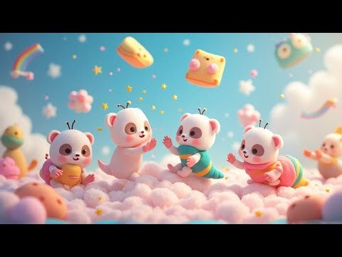 🐼 Panda Pillows & Caterpillar Fight | Silly Bedtime + Funny Kids Rhyme 🐛🎵