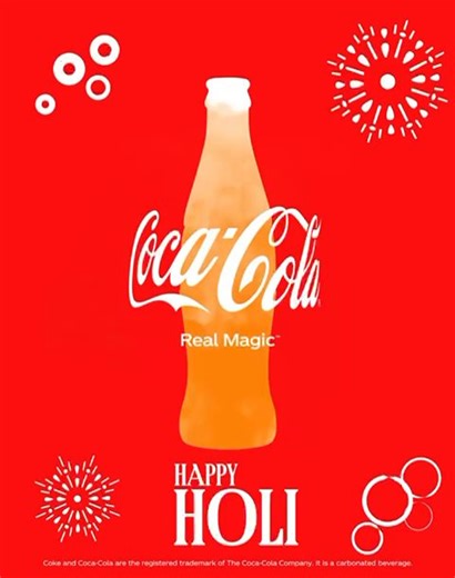 Celebrate the colours of happiness this Holi with Coca-Cola! #CocaCola #ColaColaNepal #RealMagic #MagicalHoli | Coca-Cola Nepal