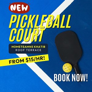 Singapore’s newest rooftop pickleball court is here at HomeTeamNS Khatib. From $15/hr. Grab your kakis & play! | HomeTeamNS