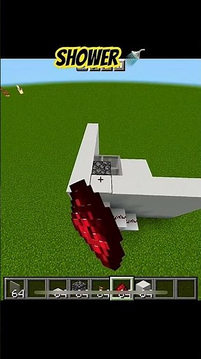 How To Build Working Shower In Minecraft#minecraft#tutorial#builds#gaming#shorts#shortfeed#redstone