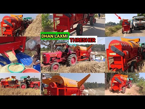 Dhan Laxmi PaddyThresherReview | Powerful Rice Threshing Machine withTractor | Full Demo&Output Test