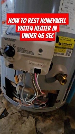 How to reset honeywell Water Heater if it's not igniting #heatingsolution #heatingcontrols