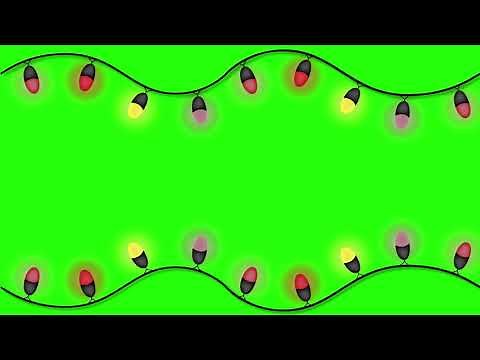 Christmas Multi Color String Lights - Green Screen Effects 4K FREE DOWNLOAD